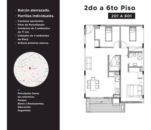 Departamento 4 Ambientes Con Balcon Y Parrilla Propia. Villa Santa Rita 06/2022