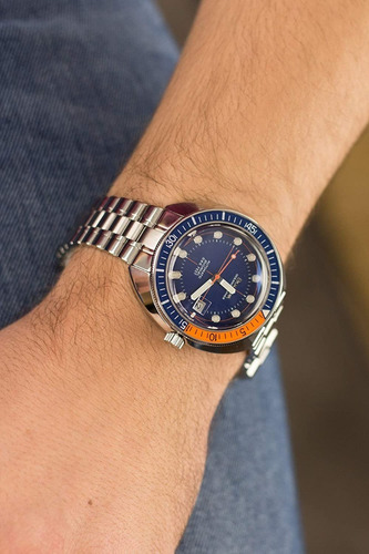 Relógio Bulova Oceanografo Masculino 96b321 Automático Azul