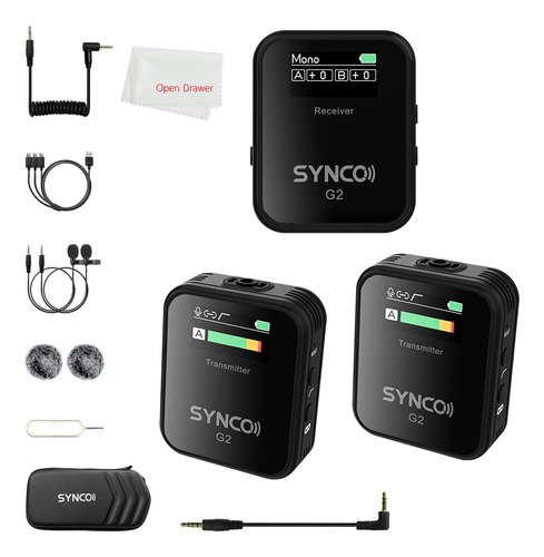 Synco G2-a2 Lavalier Microfono Solapa 2.4 G Sistema Para