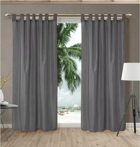 Cortinas Ambiente Tropical Gris Con Envio Gratis Excelente