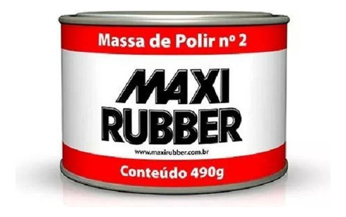 Massa De Polir Nº 2 Maxi Rubber 490g