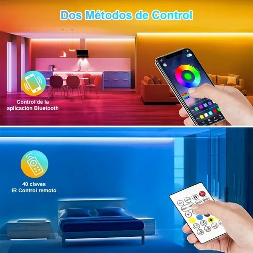 Tiras Led Rgb De 30 Metros, Luces Led Wifi, Control De La Ap