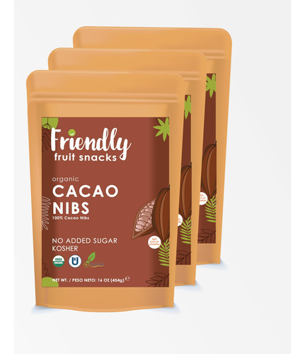 Friendly | Plumas De Cacao Ecuatoriano Organico | 16 Onzas;
