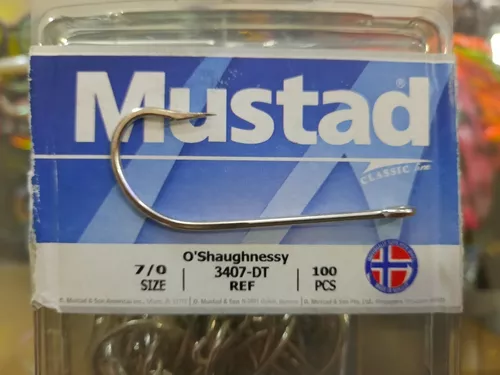 Gancho Mustad O'shaughnessy 3407-dt 7/0 100 unidades