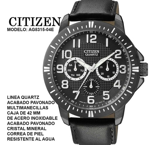 Reloj Citizen Sport Ag8315-04e Caballeros Luminoso Original