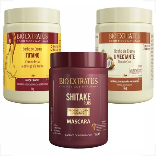 Máscara Bio Extratus Shitake Hidratação Nutrição Plus 1kg