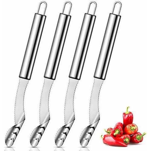 4 Piezas Jalapeño Pepper Corer Seed Remover Tool Zucchini Pe