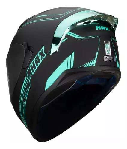 Casco Integral Hax obsidian Black Blue – ypsos-sports