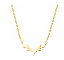 Comprar Collar Astas Ciervo Joya Plata Enchapada Oro 18k