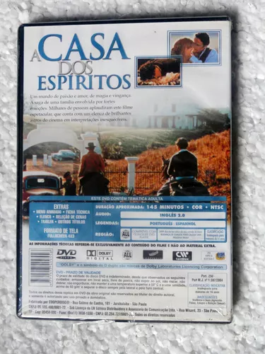 Dvd Casa Dos Espíritos, Versão Definitiva, Meryl Streep +