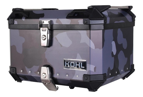 Maleta De Aluminio Para Moto Kohl Kh5n Gris Camo 50lts