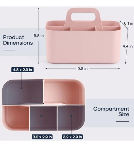 Organizador Multiusos Con Asa - Contenedor Apilable De Plást