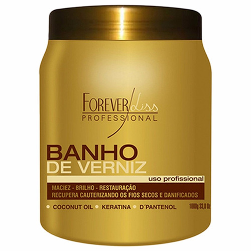 Banho De Verniz Creme Hidratante Máscara 1 Kg Brilho Forever