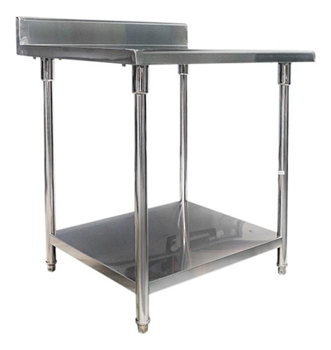 Mesón Con Respaldo Acero Inox 80 X 70 X 85 Cm