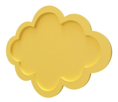 Bandeja Nuvem Kit Bebê Infantil Decoração - Amarelo