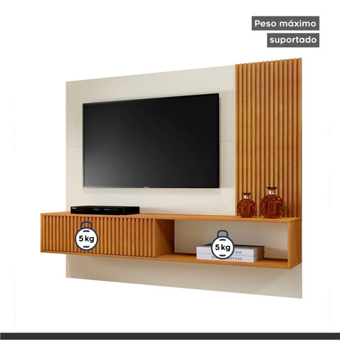 Painel Para Tv Até 55 Polegadas 100% Mdf Málaga
