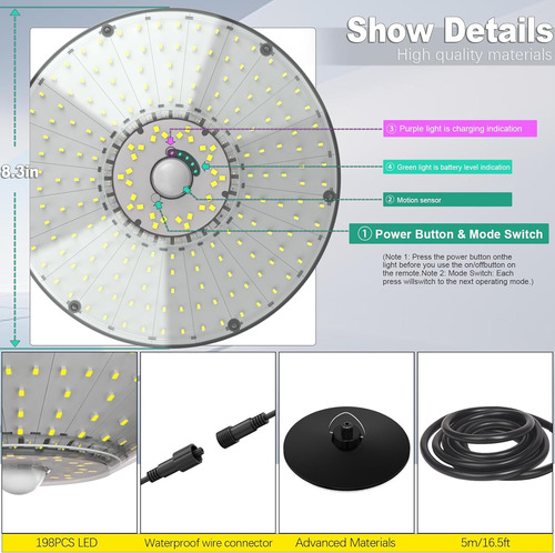 Luz Solar Para Interiores Y Exteriores Con Sensor De Movimie