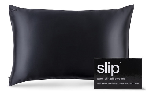 Funda De Almohada Slip Tamaño Queen Color Negro