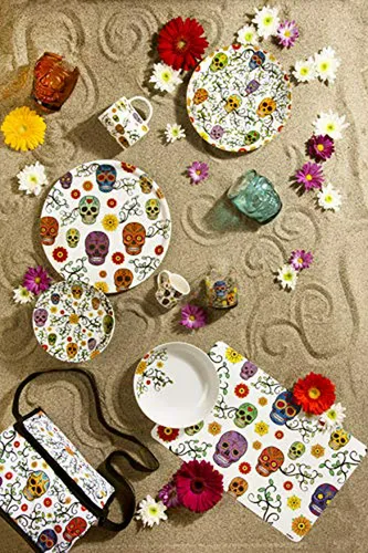 Set De 6 Copas Excelsa Skull De Vidrio - Estilo Único