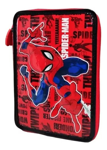 Cartuchera Spiderman 1 Cierre  1 Piso Pvc Original Ha586