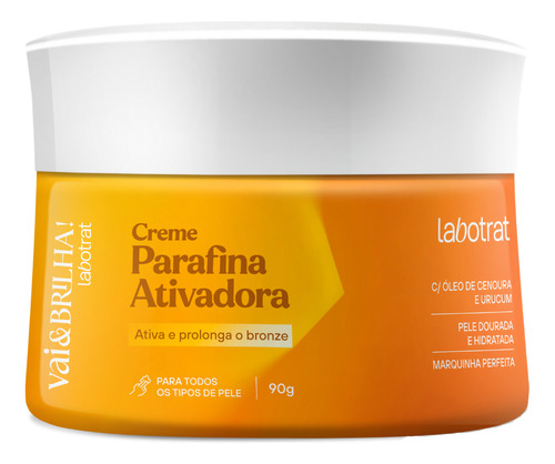  Creme Parafina Ativadora Bronze Hidrata Corpo Labotrat 90g