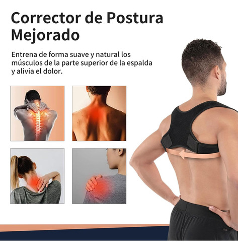 2 Piezas Corrector De Postura Ajustable, Corrector De