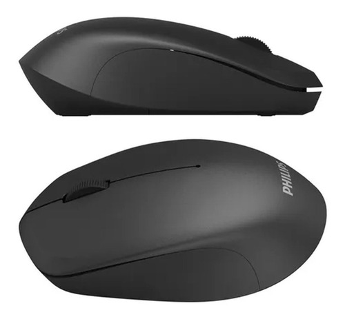 Imagen 2 de 4 de Mouse Philips Inalambrico M344 Negro Portable Wireless
