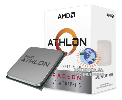Procesador Amd Athlon 3000g-3.5ghz Radeon Vega 3 Am4 Nuevo.