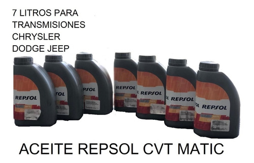 7 Litro Aceite Repsol Cvt Matic Chrysler Dodge Jeep Attitude