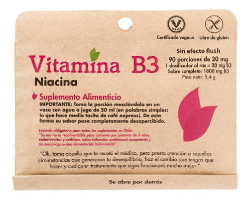 Vitamina B3 Niacinamida 20mg