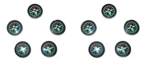 10 Brújulas Pequeñas De Bolsillo Con Botones Survival Scout