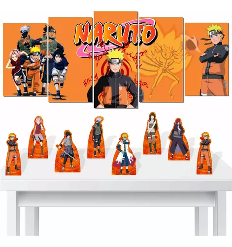 Quadro em MDF Naruto Uzumaki fundo com desenho