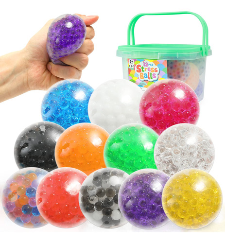 Juego De Bolas De Estrs Sensorial Para Nios Y Adultos, 12 Un