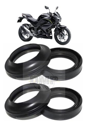 Retentor De Bengala + Guarda Pó Kawasaki Ninja 300 Z300 Kit