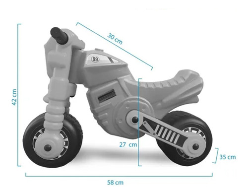Moto Andarin Pata Pata Xr Motito Infantil Ruedas Grandes Rojo