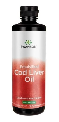 Swanson I Cod Liver Oil I 16 Fl Oz Liquido I Mint Flavor 