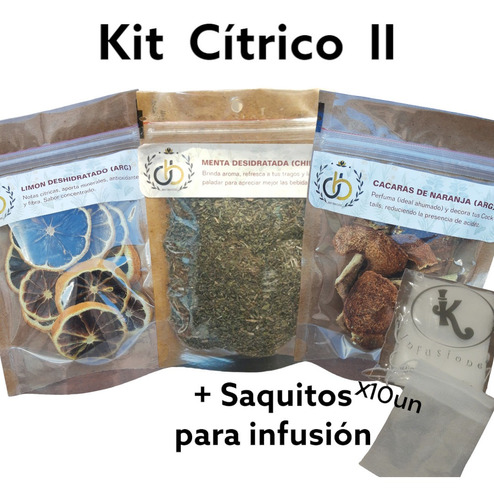 Infusiones Gin Tonic Te Kit Citrico I I + 10 Saquitos Regalo