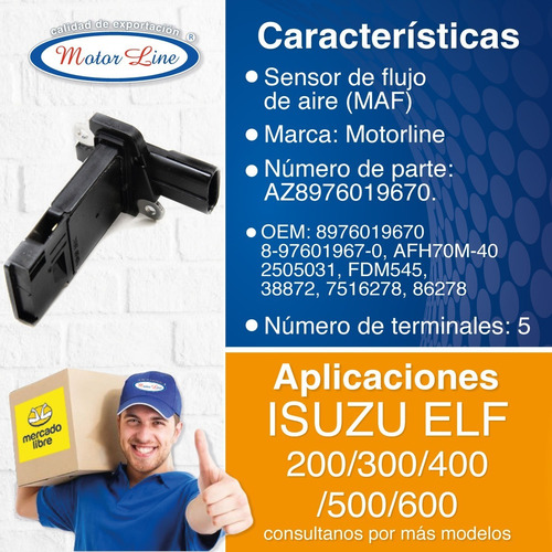 Imagen 2 de 10 de Sensor Map Elf 200/300/400/500/600 Az8976019670 Isuzu