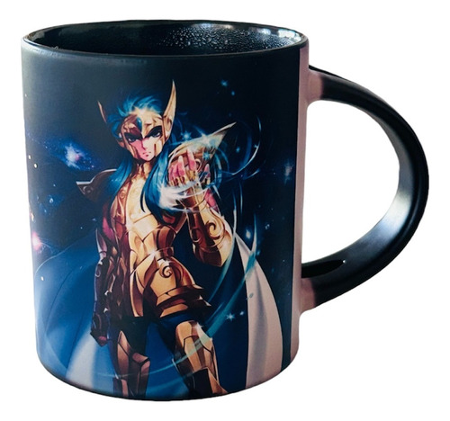 Taza Mágica 11 Oz, Caballeros Del Zodiaco, Personalizada Color Negro Caballeros Del Zodiaco