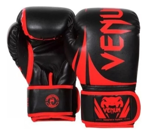 Guante Boxeo Venum Challenger Negro Rojo