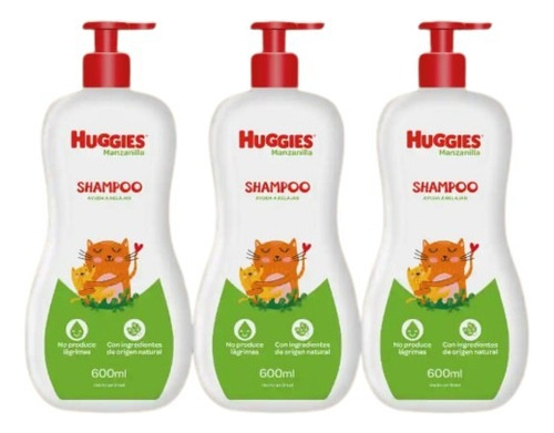  Shampoo Huggies Manzanilla X 3 - Ml