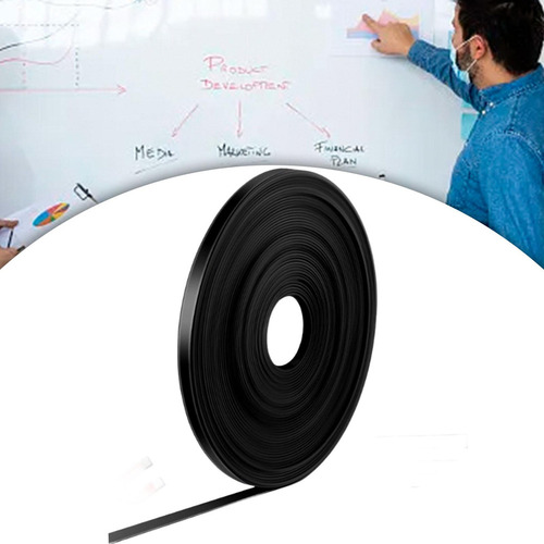 Rollo De Cinta Magnética Negra, Tablero Magnético 16 M
