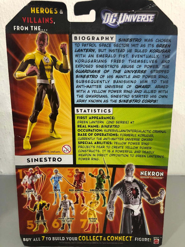 Yellow Lantern Sinestro Wave 20 Dc Universe Baf Nekron