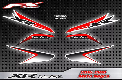 Calcos Opcionales Honda Xr 150 Hasta 2017 Fxcalcos2