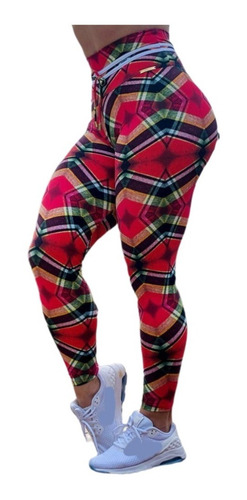 Imagem 2 de 6 de Calça Legging Com Franzido Efeito Levanta Bumbum Ref. 555