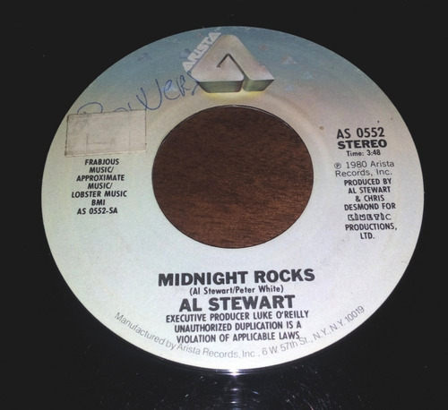 Al Stewart - Midnight Rocks - Simple Vinilo Edicion Usa (Usado)