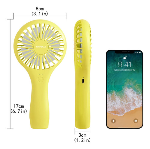 Mini Ventilador De Mano Trípode, A Pilas, Portátil Ab