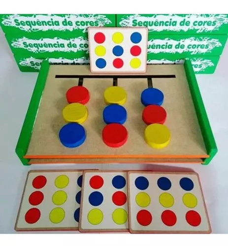 Jogo Sequencia De Cores Brinquedo Pedagógico