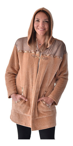 Chaqueton Capucha Beige Alexandra Cid