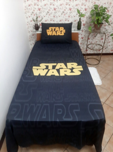 Presente Star Wars Lençol Solteiro Para Decorar O Quarto Cor Preto